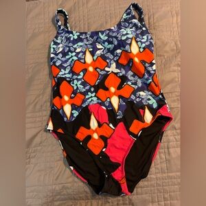 NWOT, Peter Pilotto Multicolor Floral One Piece Swimsuit